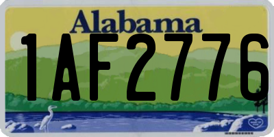 AL license plate 1AF2776