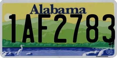 AL license plate 1AF2783