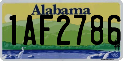 AL license plate 1AF2786