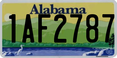 AL license plate 1AF2787
