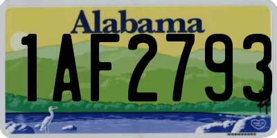 AL license plate 1AF2793