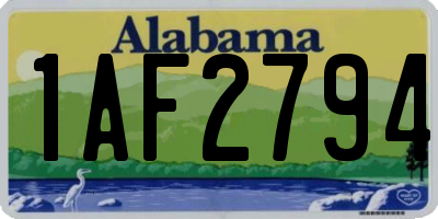 AL license plate 1AF2794