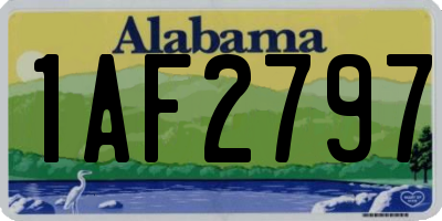 AL license plate 1AF2797