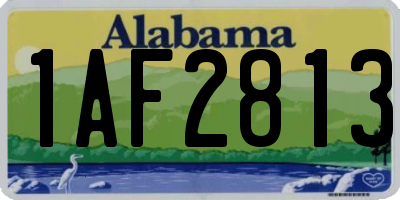 AL license plate 1AF2813