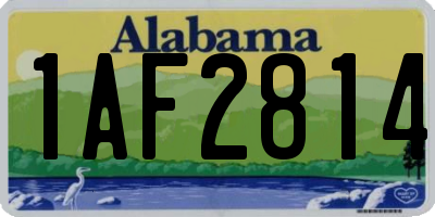 AL license plate 1AF2814