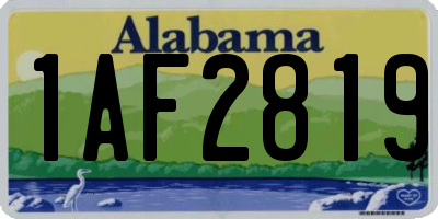 AL license plate 1AF2819