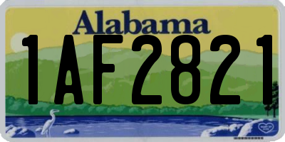 AL license plate 1AF2821