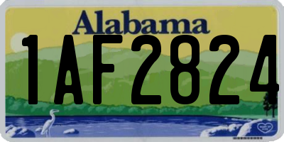 AL license plate 1AF2824
