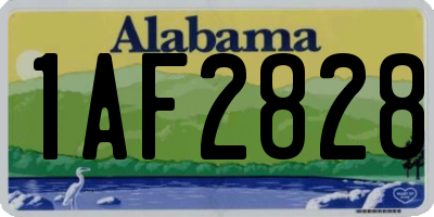 AL license plate 1AF2828