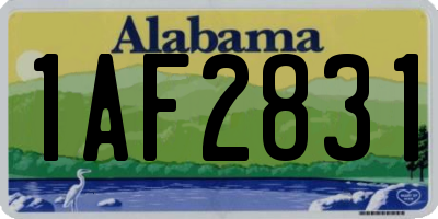 AL license plate 1AF2831