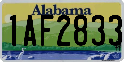 AL license plate 1AF2833