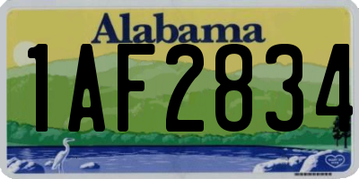 AL license plate 1AF2834