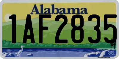 AL license plate 1AF2835
