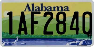 AL license plate 1AF2840
