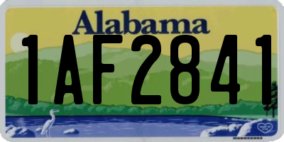 AL license plate 1AF2841