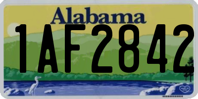 AL license plate 1AF2842