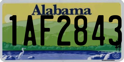 AL license plate 1AF2843