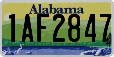 AL license plate 1AF2847