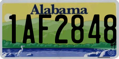 AL license plate 1AF2848