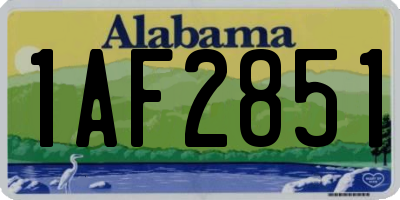 AL license plate 1AF2851