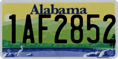 AL license plate 1AF2852
