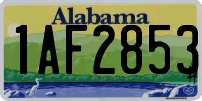 AL license plate 1AF2853