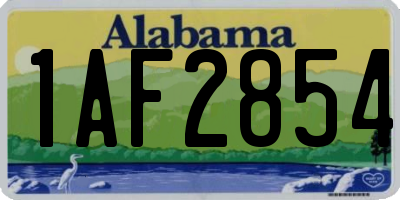 AL license plate 1AF2854