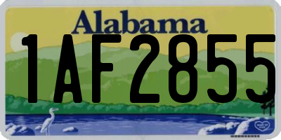 AL license plate 1AF2855