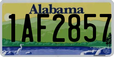 AL license plate 1AF2857