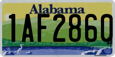AL license plate 1AF2860
