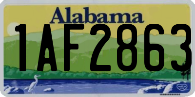 AL license plate 1AF2863