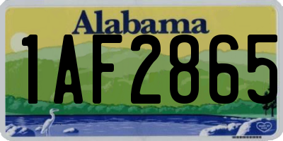 AL license plate 1AF2865