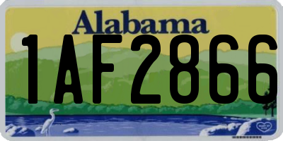 AL license plate 1AF2866