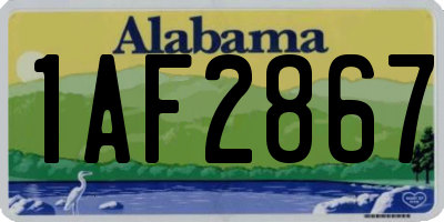 AL license plate 1AF2867