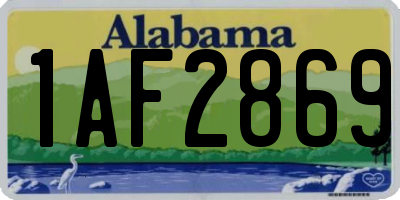 AL license plate 1AF2869