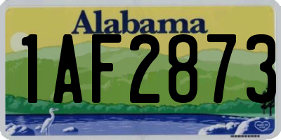 AL license plate 1AF2873