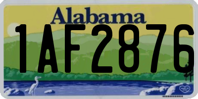 AL license plate 1AF2876