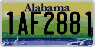 AL license plate 1AF2881