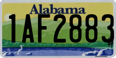 AL license plate 1AF2883