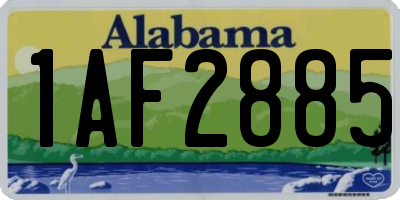 AL license plate 1AF2885
