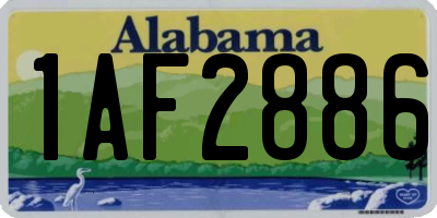 AL license plate 1AF2886