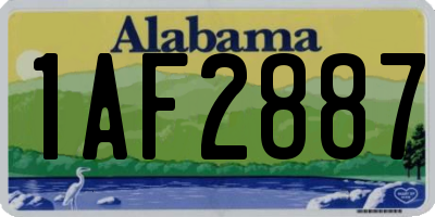 AL license plate 1AF2887