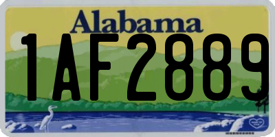 AL license plate 1AF2889