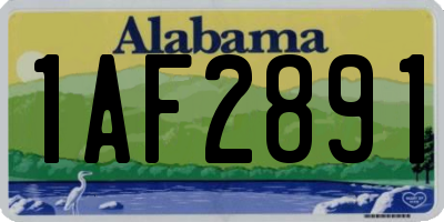 AL license plate 1AF2891