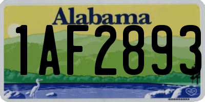 AL license plate 1AF2893