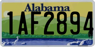 AL license plate 1AF2894
