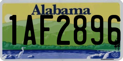 AL license plate 1AF2896