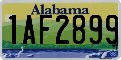 AL license plate 1AF2899