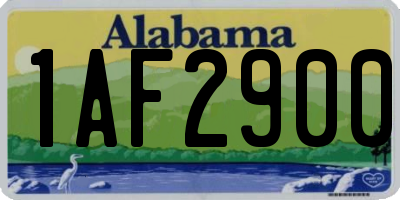 AL license plate 1AF2900