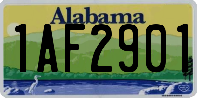 AL license plate 1AF2901